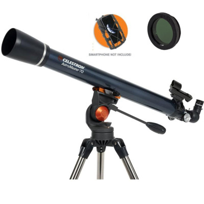 Celestron AstroMaster 70AZ Telescope with SmartPhone Adapter and Moon Filter