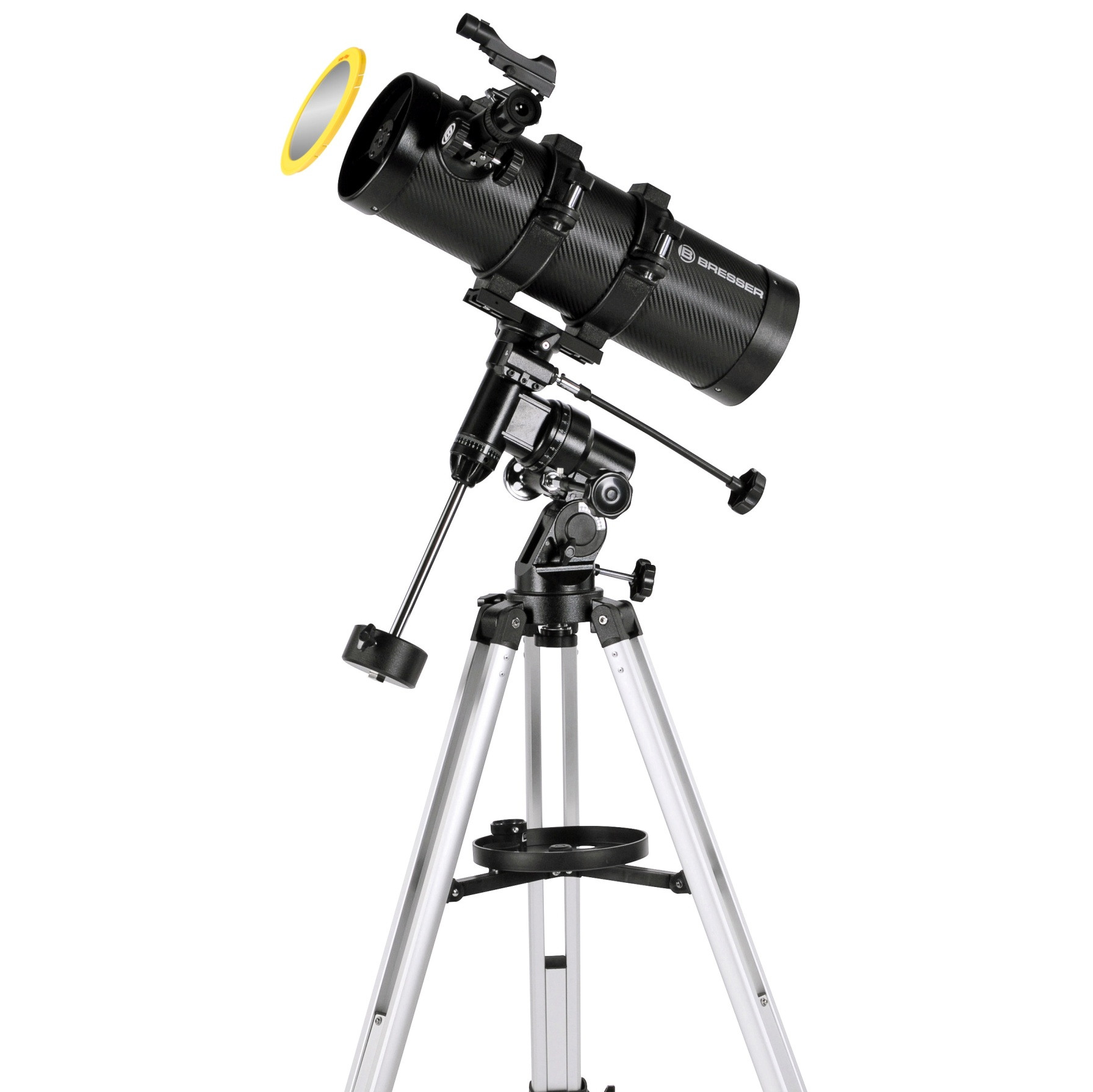 Bresser Pluto II 114/500 EQ-SKY Telescope with Smartphone Camera Adapter