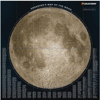 Celestron Observers Map of the Moon