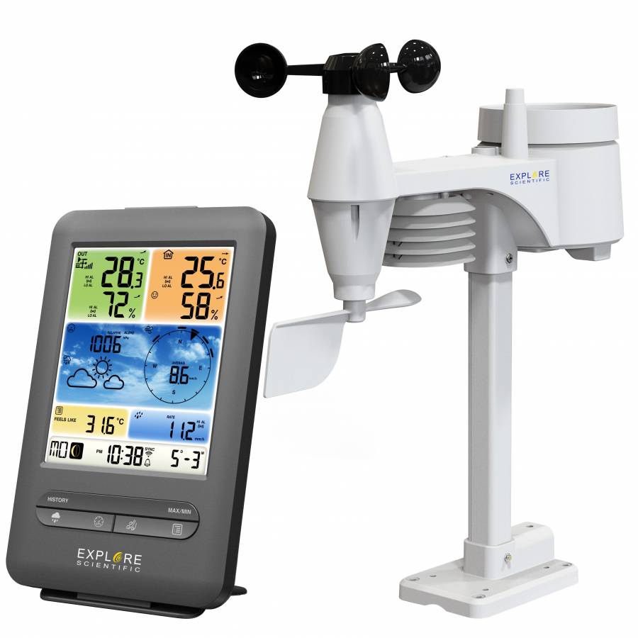 Explore Scientific Professional WIFI colour Weather Center 5-in-1