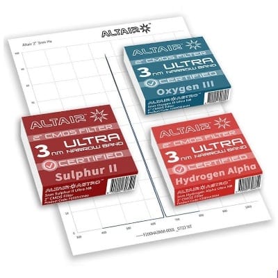 Altair Ultra 3nm HSO Narrowband Filter Set 2 Inch Certified